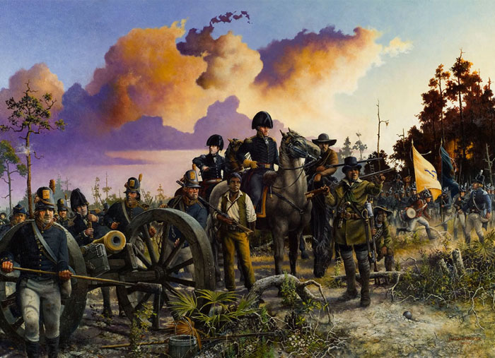 Jackson Walker Florida Artist, Florida History Paintings, Military ...